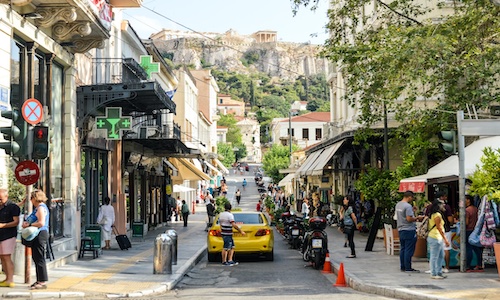 Streets and neighborhoods of Athens, Greece